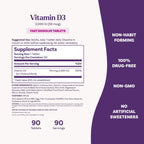 Natrol Vitamina D3 2.000 UI Comprimidos de Disolución Rápida, 90 Unidades