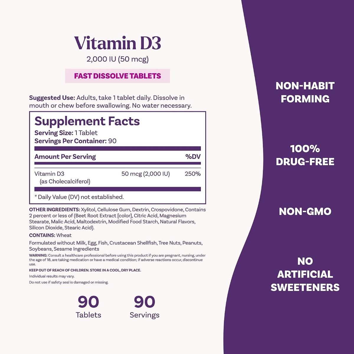 Natrol Vitamina D3 2.000 UI Comprimidos de – El funcionamiento normal de los músculos. – Image 4
