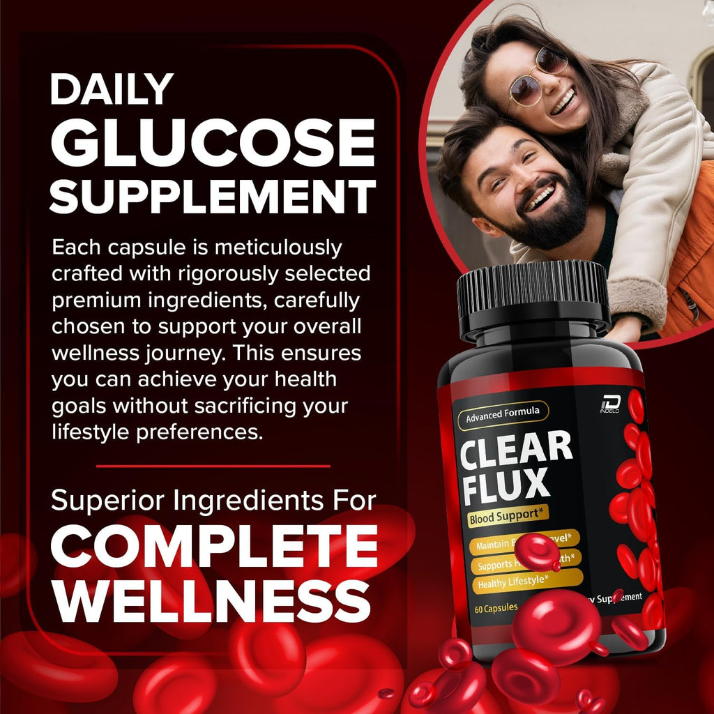 Clear Flux Cápsulas - ClearFlux Suplemento Avanzado, Fórmula Natural para Mantener Niveles Saludables (5 Paquete - 300 Cápsulas)
