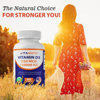 Vitamatic Vitamin D3 10000 IU (250 mcg) - 500 Softgels (Olive Oil Based), Non-GMO, Gluten Free in Cold-Pressed Mini Softgels