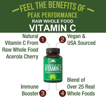 Peak Performance Cápsulas de Vitamina C Natural de Acerola - 90 Cápsulas, 500 mg por Toma – Image 2