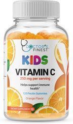 Doctor's Finest Gomitas de Vitamina C para Niños - 250 mg, 60 Gominolas (30 Dosis)