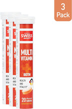 Swiss Imports Multivitamínico Efervescente + Biotina – 60 Comprimidos (3 Paquetes)