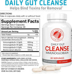 Silver Fern Cleanse - Daily Gut - 120 Cápsulas - 30 Días - Inmunoglobulinas G, A y M (IgG, IgA, IgM) - Postbiótico