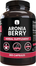 PURE ORIGINAL INGREDIENTS Extracto de Aronia, 365 Cápsulas - Siempre Puro, Sin Aditivos ni Rellenos, Verificado en Laboratorio