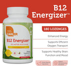 Zahler Energizer Vitamina B12 5000 mcg - Pastillas Disolubles Sabor Cereza - Metilcobalamina - 180 Comprimidos