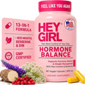 Hey Girl Hormone Balance for Women - DIM, Myo-Inositol & Berberine Supplement for Menopause, Perimenopause, PMS & PCOS Support - Mood, Energy & Cycle Support with Maca & Black Cohosh, 90 Capsules