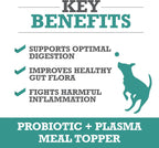 WINPRO Probiótico en Polvo para Perros - Complemento con Plasma, Prebióticos y Probióticos, 60 Dosis
