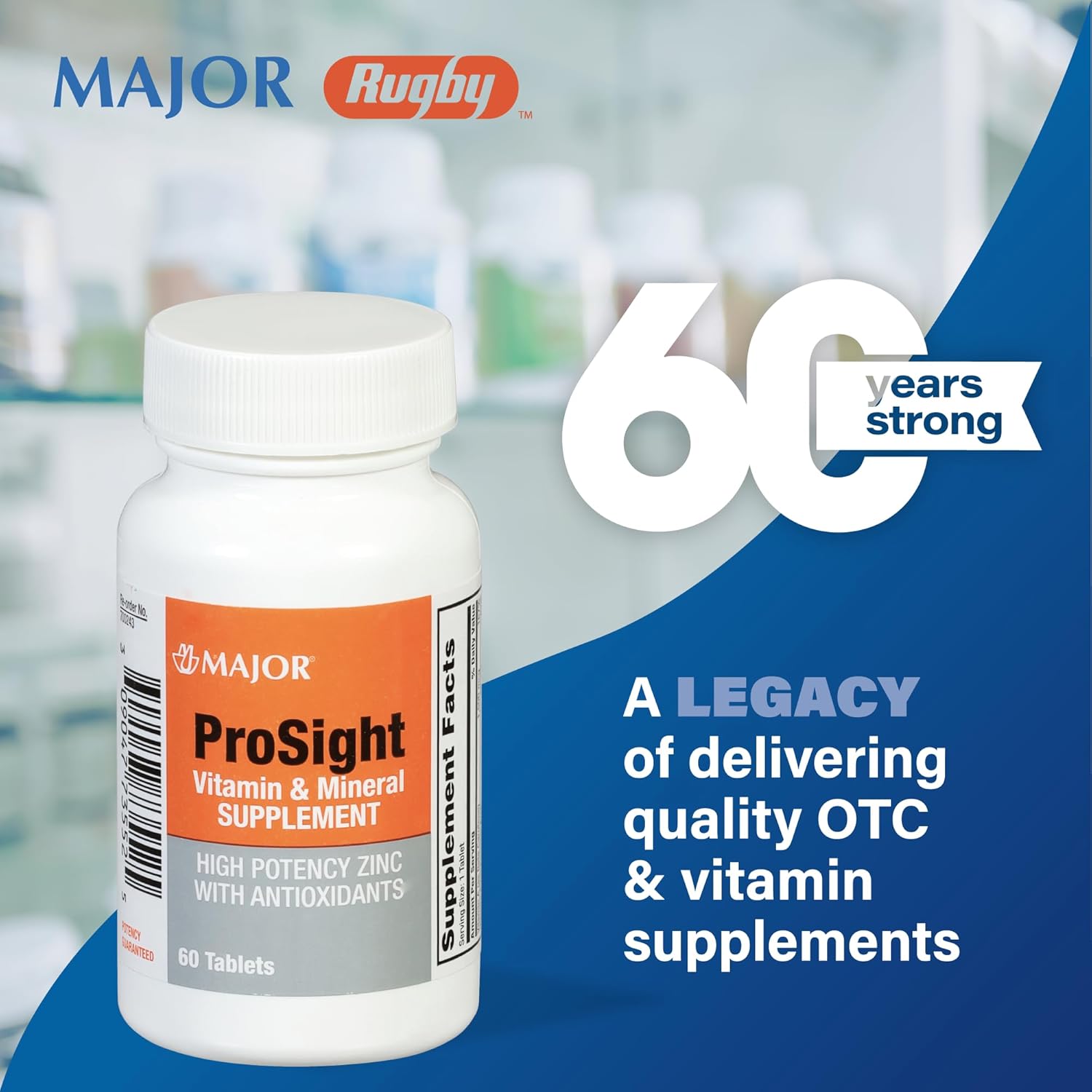 Major ProSight Multivitamínico y Mineral con Zinc de Alta Potencia - 60 Comprimidos