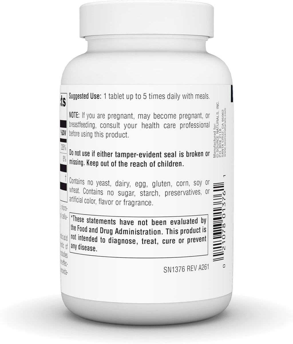 Source Naturals Ascorbyl Palmitate 500mg - Vitamina C Liposoluble en Comprimidos, 90 uds