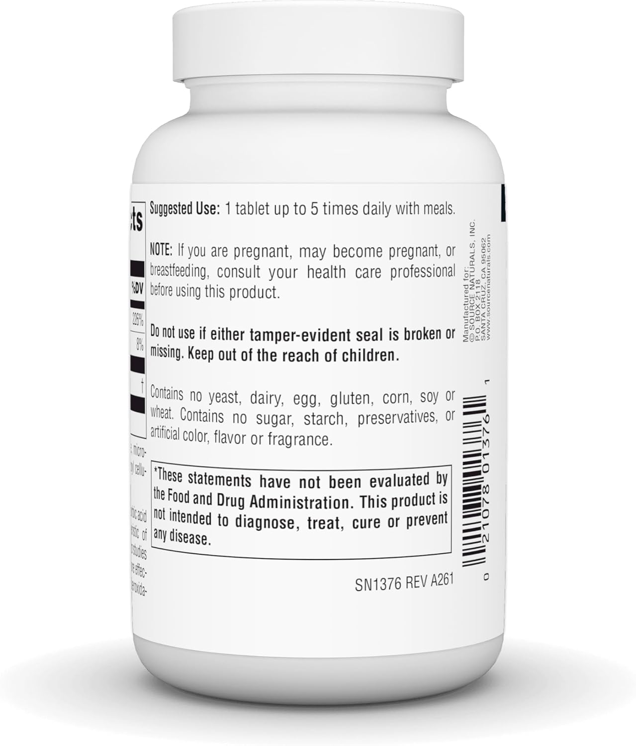 Source Naturals Ascorbyl Palmitate 500mg - Vitamina C Liposoluble en Comprimidos, 90 uds