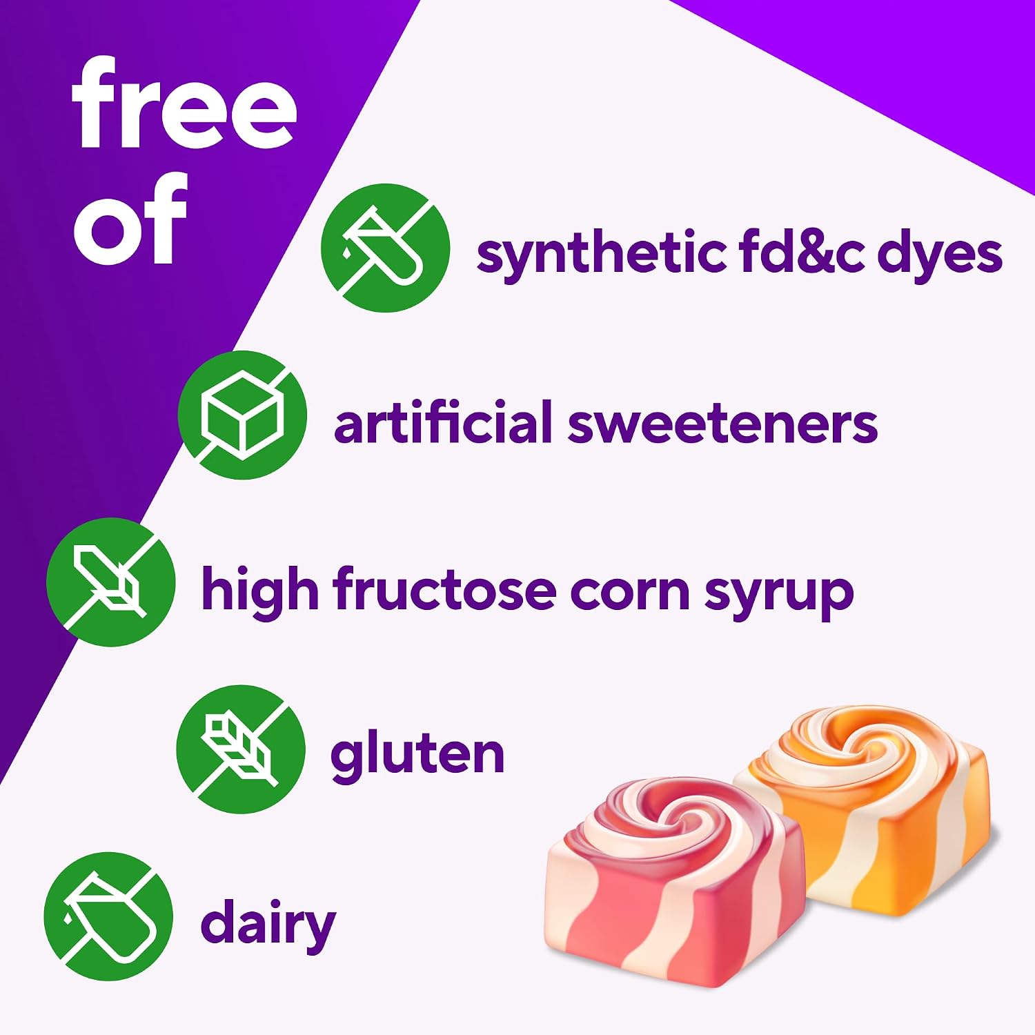 Vitafusion Calcium Gummies con vitamina D, sabor a frutas y crema, 100 gomitas (50 días)