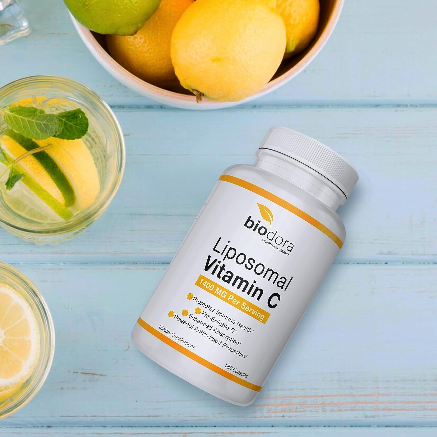 Biodora Liposomal Vitamin C, 1400 mg, 180 cápsulas