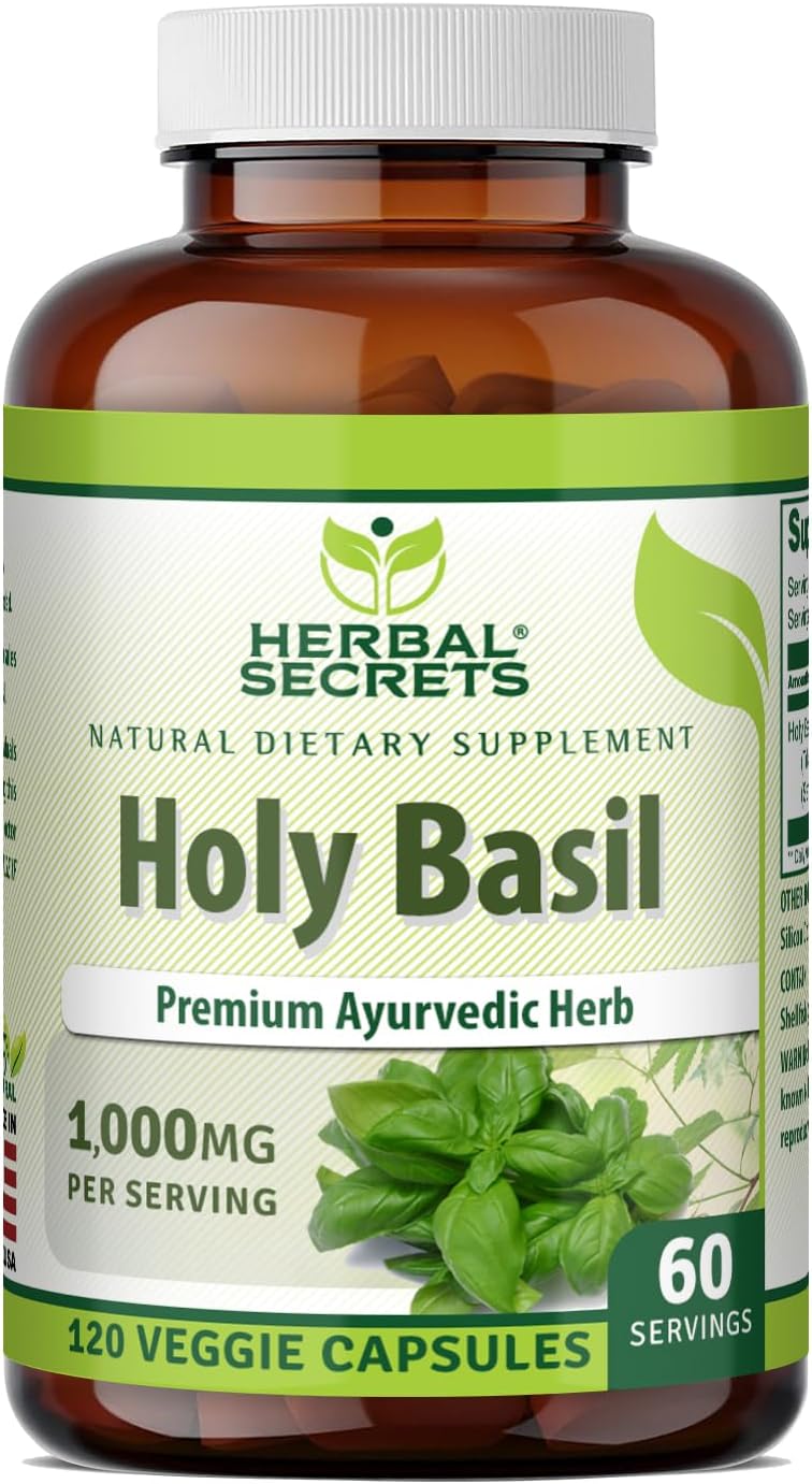 Herbal Secrets Holy Basil 1000 mg - 120 Vegetarian Capsules
