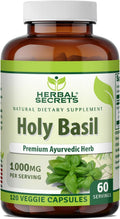 Herbal Secrets Holy Basil 1000 mg - 120 Vegetarian Capsules