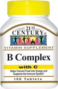 21st Century Complejo B con Vitamina C, 100 Comprimidos (Paquete de 2)