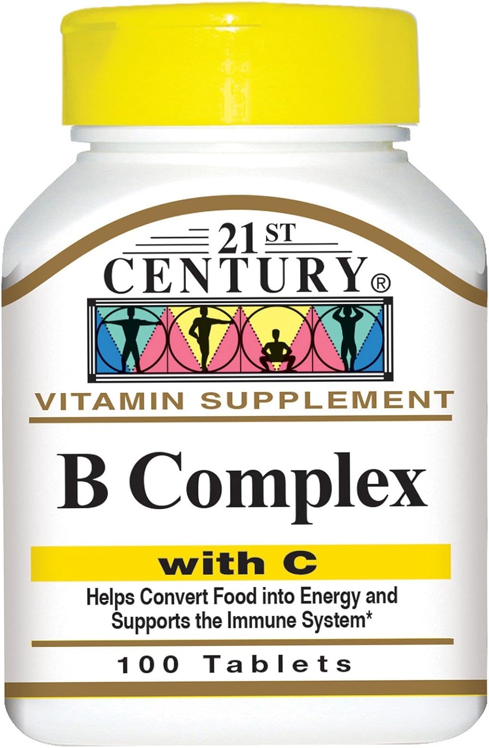 21st Century Complejo B con Vitamina C, 100 Comprimidos (Paquete de 2)