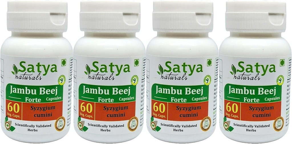 Jambu Beej Forte Cápsulas 500 mg · 60 cáps. vegetales (2 frascos) – Extracto de Jamun (Syzygium Cumini) 10:1 – Suplemento herbal ayurvédico