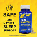 GABA Brain Food - Suplemento de GABA con L-Citrulina y Extracto de Semilla de Uva - 60 Cápsulas