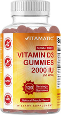 Vitamatic Vitamina D3 2000 IU Gominolas Sin Azúcar - 120 Unidades