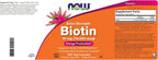 NOW Foods Biotina Extra Strength 10.000 mcg - 200 Cápsulas