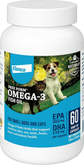 Free Form Snip Tips Omega-3 Aceite de Pescado para Perros y Gatos Pequeños, 60 Cápsulas