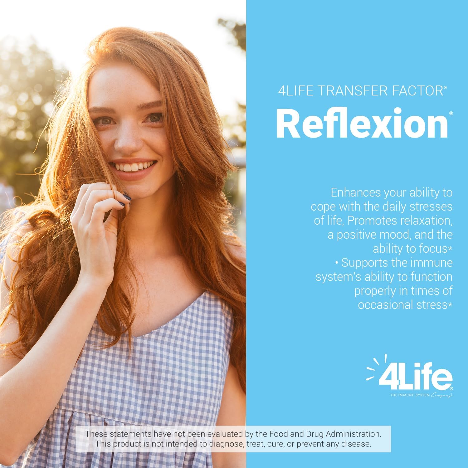 4Life Transfer Factor Reflexion: Apoyo al Estado de Ánimo con L-Theanina, 60 Cápsulas