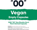 Nutricost Cápsulas Vacías Veganas Tamaño 00 - 1000 Cápsulas Transparentes