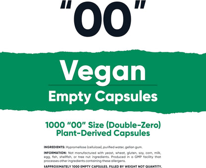 Nutricost Cápsulas Vacías Veganas Tamaño 00 - 1000 Cápsulas Transparentes – Image 2