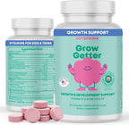 JoySpring Vitaminas de Crecimiento para Niños y Adolescentes - Apoyo a la Altura y Huesos Fuertes - Sin Azúcar - L-Arginina, L-Lisina, Zinc, Vitamina D y K2 - 30 Comprimibles