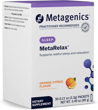 Metagenics MetaRelax - Polvo de Magnesio para Sueño Reparador, Relajación y Estado de Ánimo Positivo* - con Vitaminas B, – Image 1