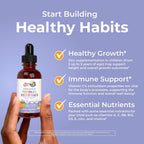 MaryRuth's Multivitamínico para Niños Pequeños | Vitaminas A C D E B6 B12 Zinc | Crecimiento Saludable | Inmunidad | Huesos | Función Cognitiva | Orgánico | Sin Azúcar | Vegano | No-GMO | 2 Fl Oz | 30 Días