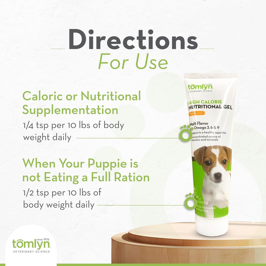 TOMLYN Nutri-Cal Gel Nutricional de Alto Contenido Calórico Sabor a Malta para Cachorros (Pack de 3)