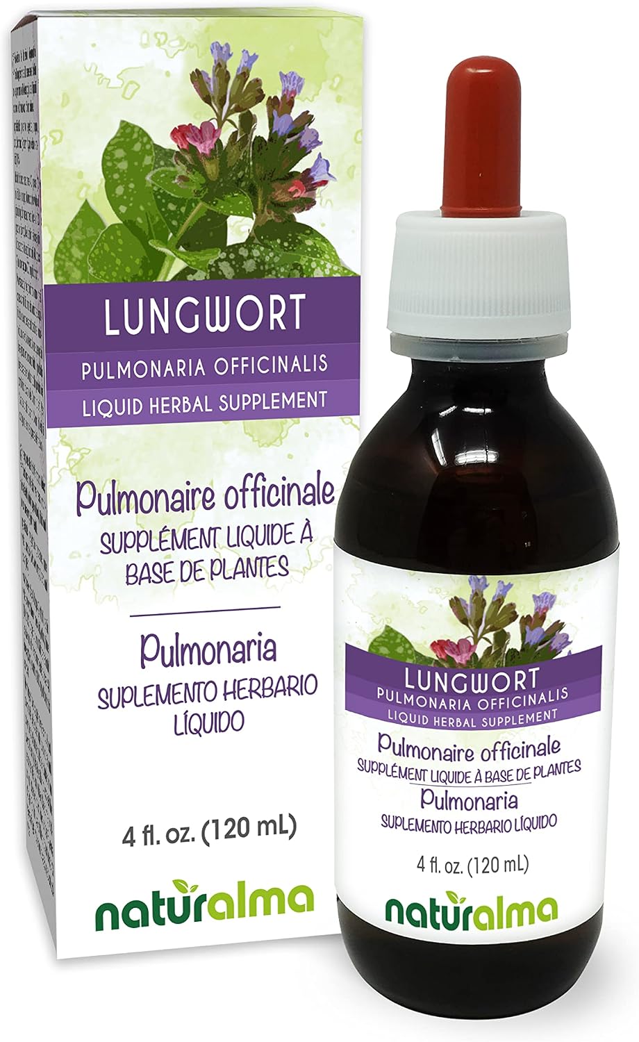 Naturalma Tintura de Pulmonaria (Pulmonaria officinalis) sin Alcohol - 120 ml