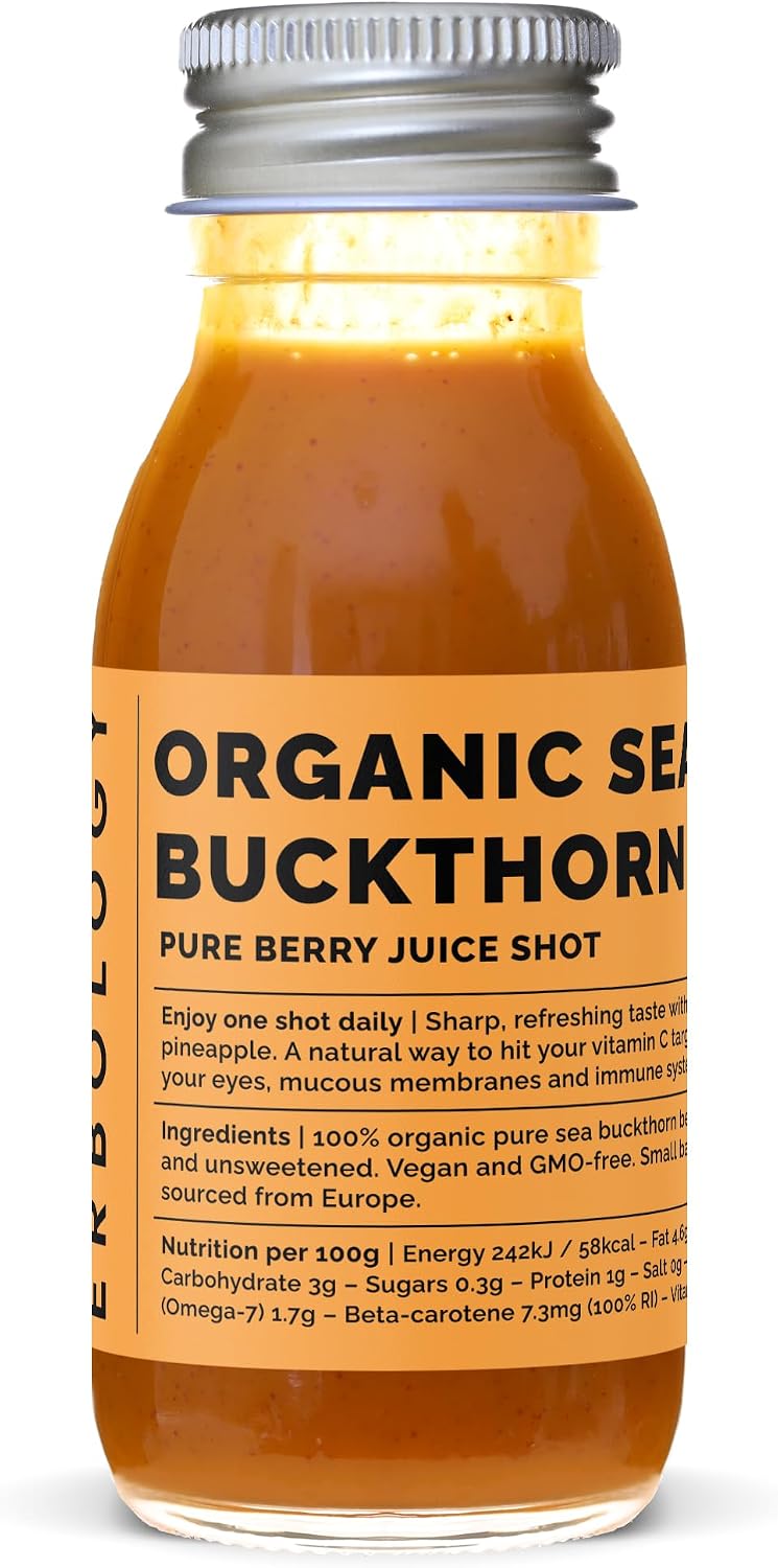 Zumos de Bergamota Orgánicos 100% - Pack de 12 Dosis Diarias (60ml) - Alto en Vitamina C - Sin Azúcar Añadido