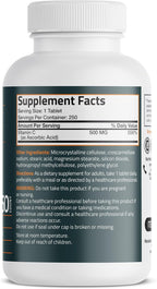 Bronson Vitamina C 500 mg - 250 Comprimidos Vegetarianos