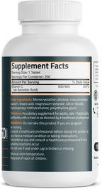Bronson Vitamina C 500 mg - 250 Comprimidos Vegetarianos