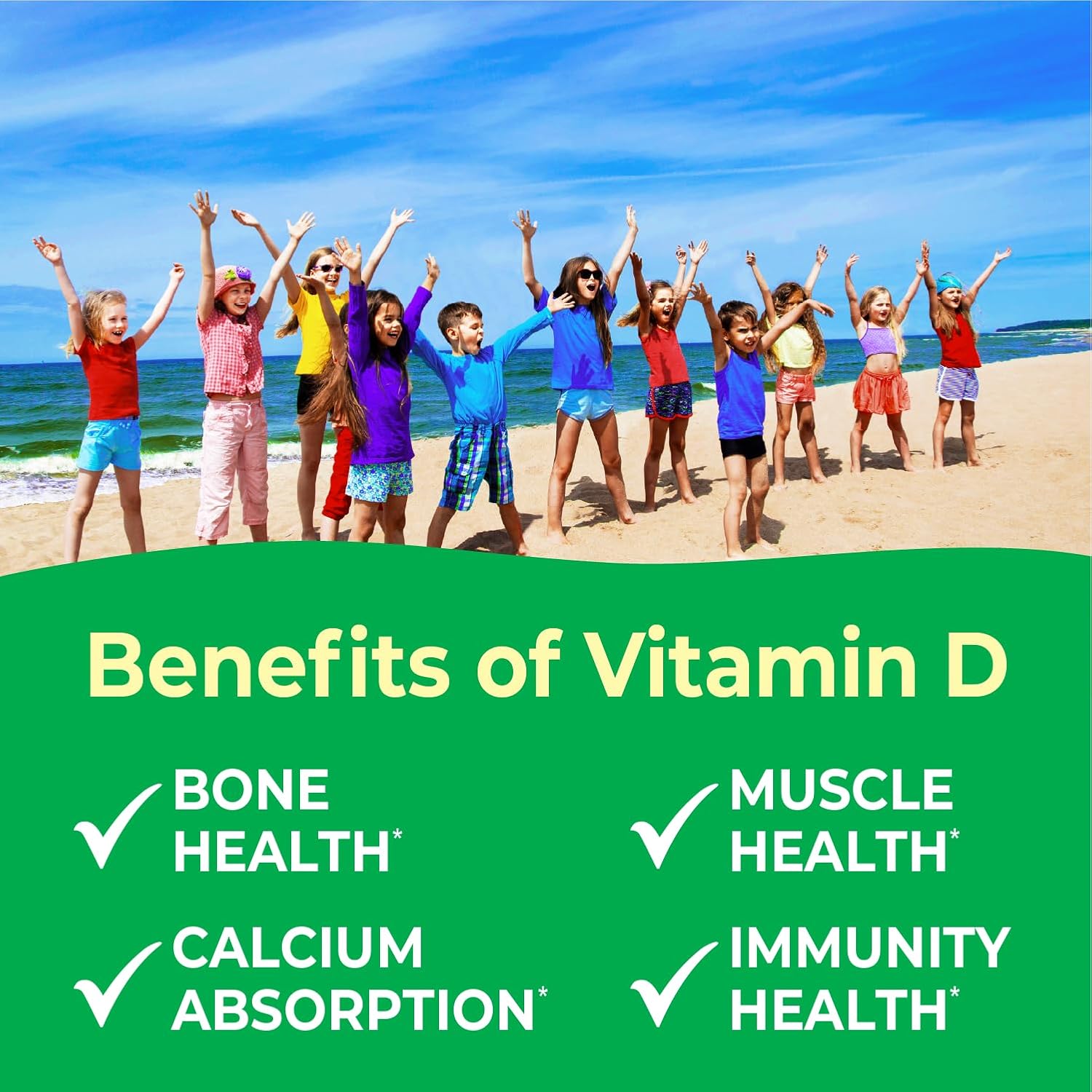 VitaWorks Vitamina D3 1000 IU Niños - Comprimidos Masticables Sabor Naranja Natural - Vegano, Sin Gluten, Sin OMG - 120 Unidades