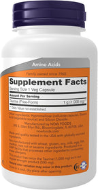 NOW Foods Taurine 1000 mg, Double Strength, 100 Veg Capsules