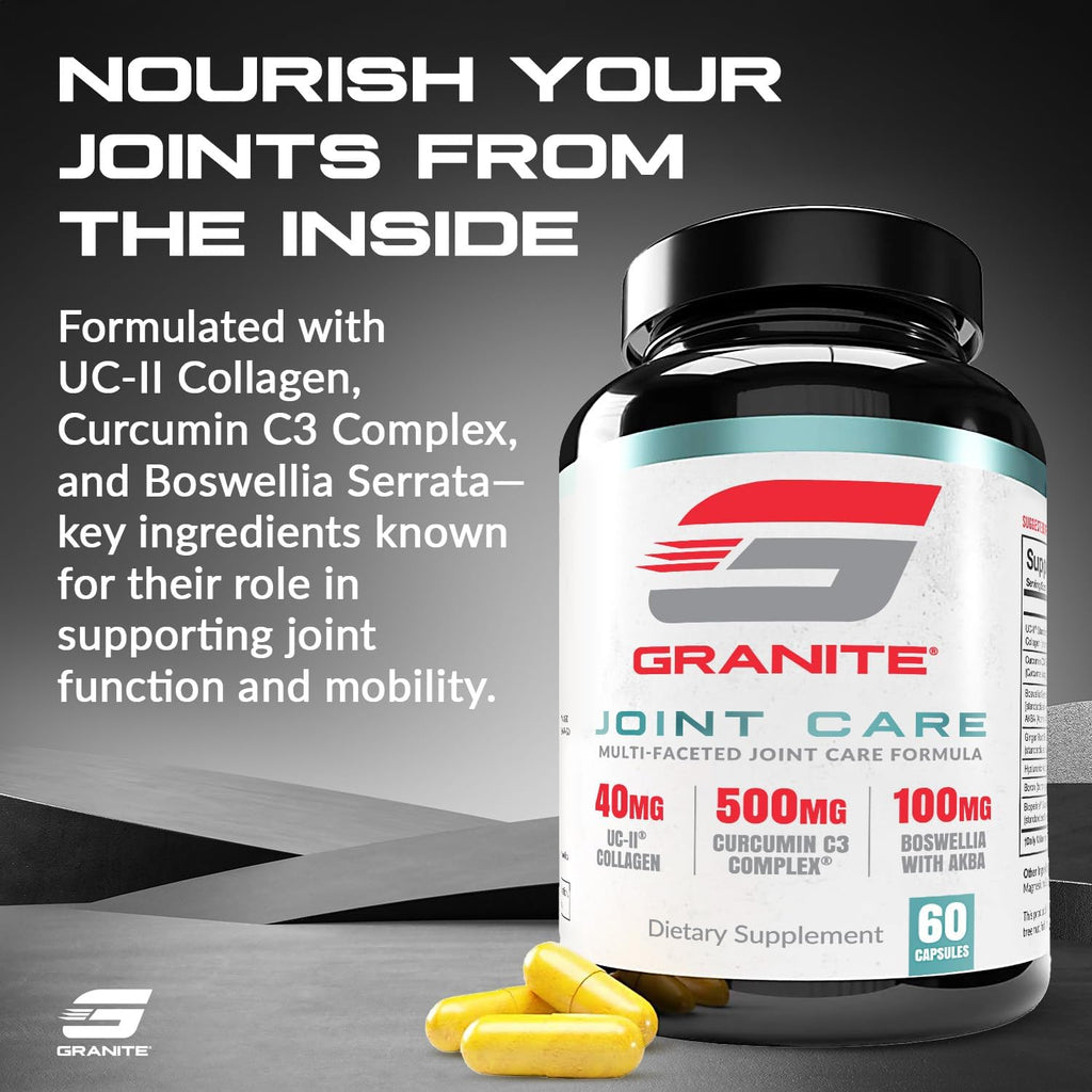 Granite Joint Care - Complejo para Articulaciones con Colágeno UC-II, Cúrcuma y Boswellia (60 cápsulas)