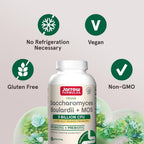 Jarrow Formulas Saccharomyces Boulardii + MOS - 5 Mil Millones de Organismos Viables - 90 Cápsulas Veganas de Liberación Retardada (2 Envases)
