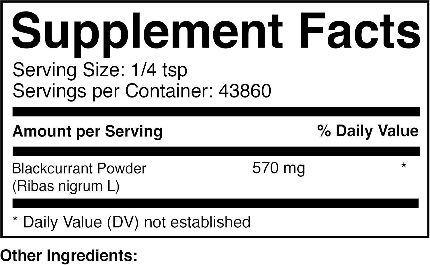 Polvo de Grosella Negra Prescribed For Life, Superalimento Rico en Vitamina C y Antocianos (25 kg)