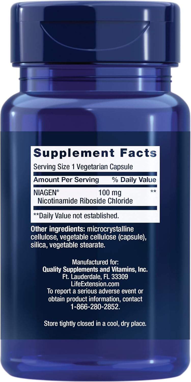 NAD+ Cell Regenerator 100 mg - NIAGEN Nicotinamida Ribósido - Life Extension