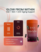 BeautyZen - Suplemento de belleza con biotina, colágeno y queratina