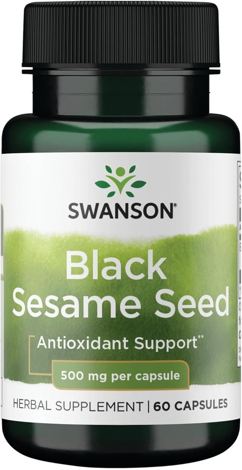 Swanson Full Spectrum Semilla de Sésamo Negro 500 mg 60 Cápsulas