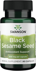 Swanson Full Spectrum Semilla de Sésamo Negro 500 mg 60 Cápsulas