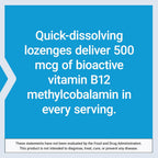Life Extension Vitamina B12 Metilcobalamina 500 mcg - 100 pastillas veganas