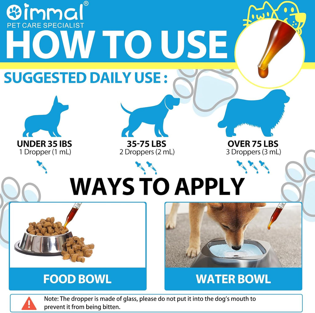 Onznoz Tos de las Perreras para Perros - Suplemento Natural para la Tos, Alivio Suave de la Congestión, Líquido para Alergias Caninas