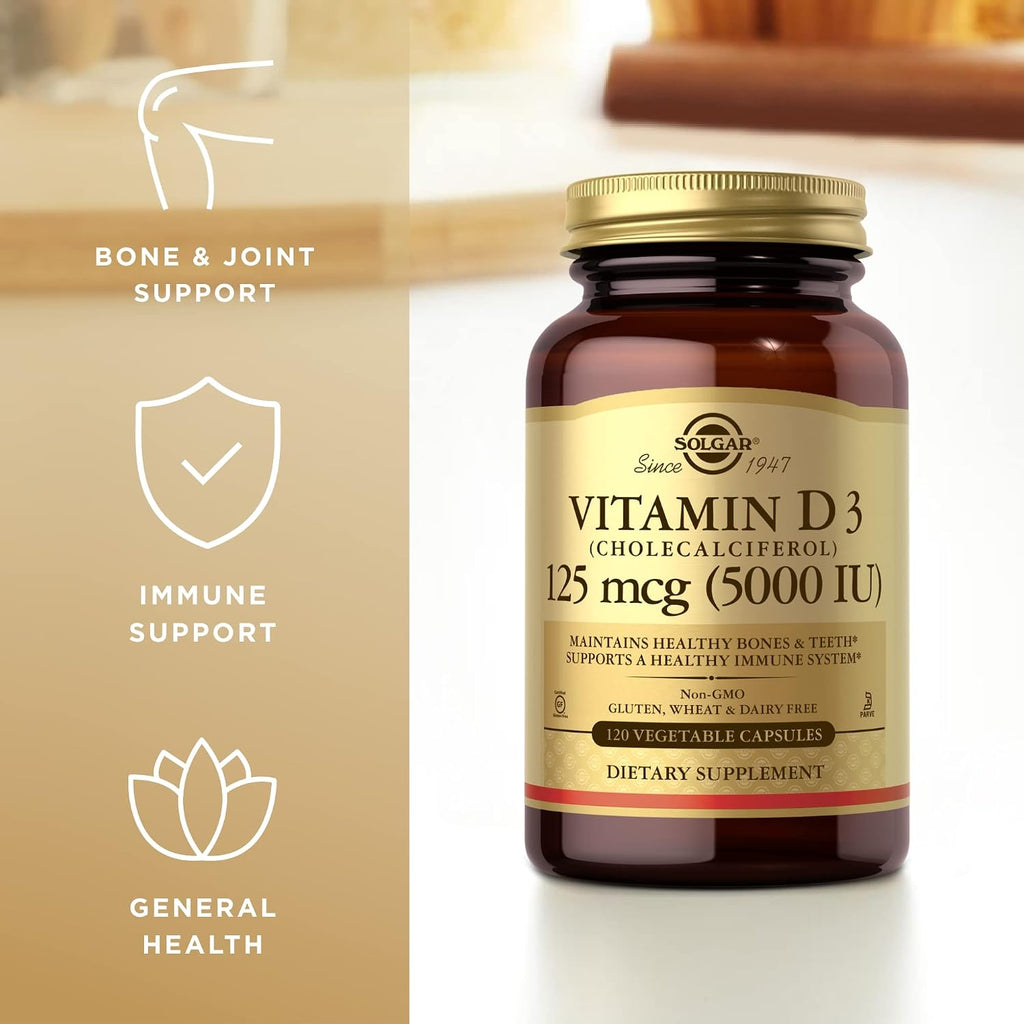 Vitamina D3 5000 UI - 120 Cápsulas Vegetales