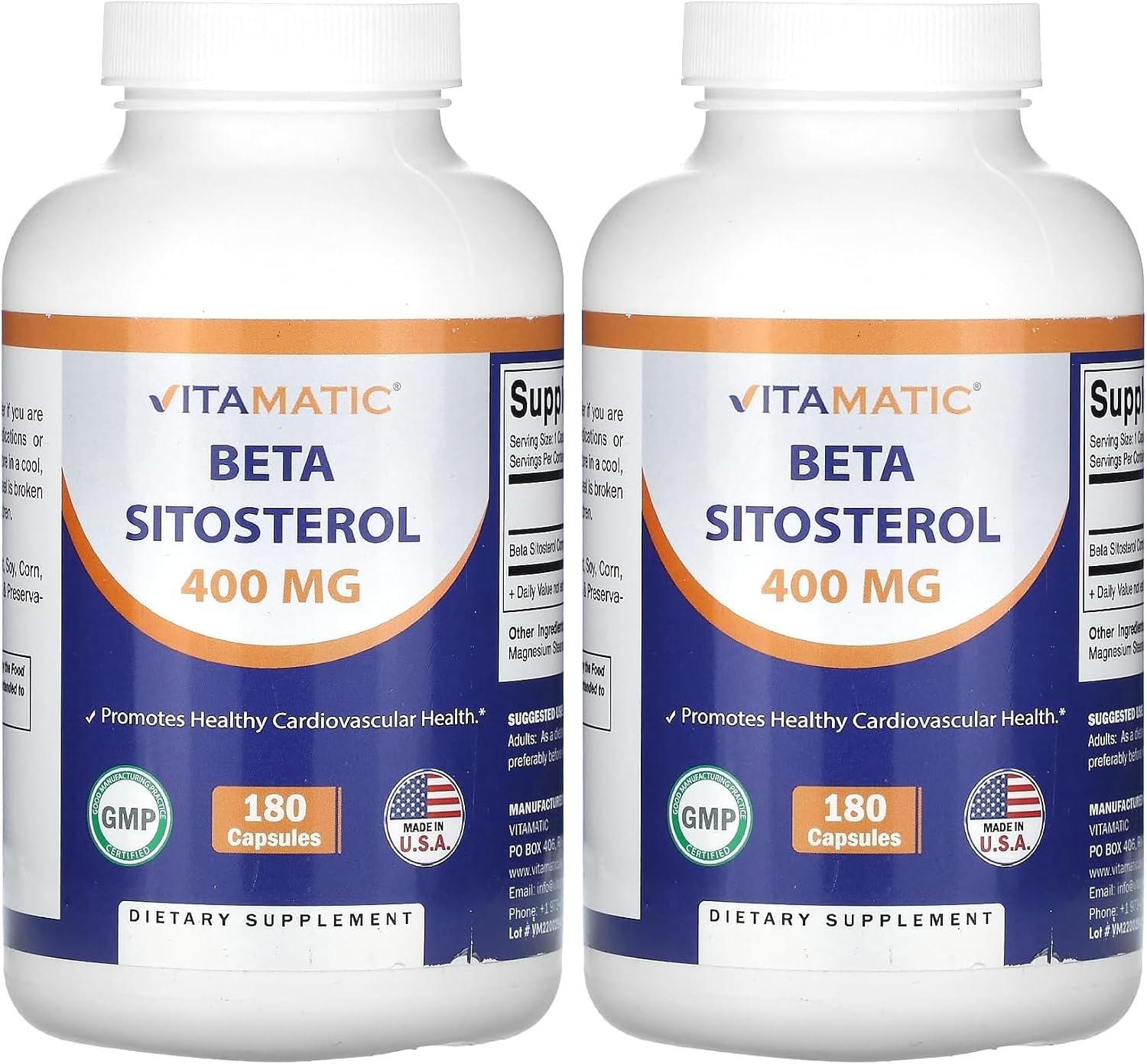 Vitamatic Beta Sitosterol Complex 400 mg 180 Cápsulas
